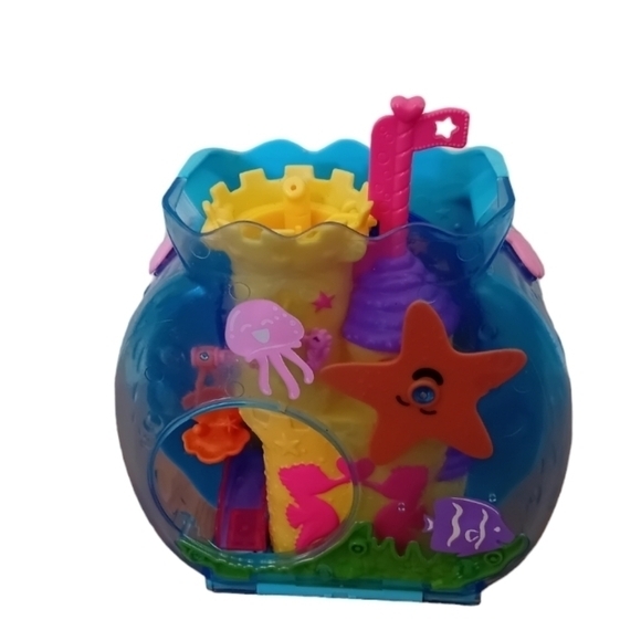 Mattel Polly Pocket Bubble Aquarium Underwater Mermaid Playset Blows‎ Bubbles - Picture 1 of 10